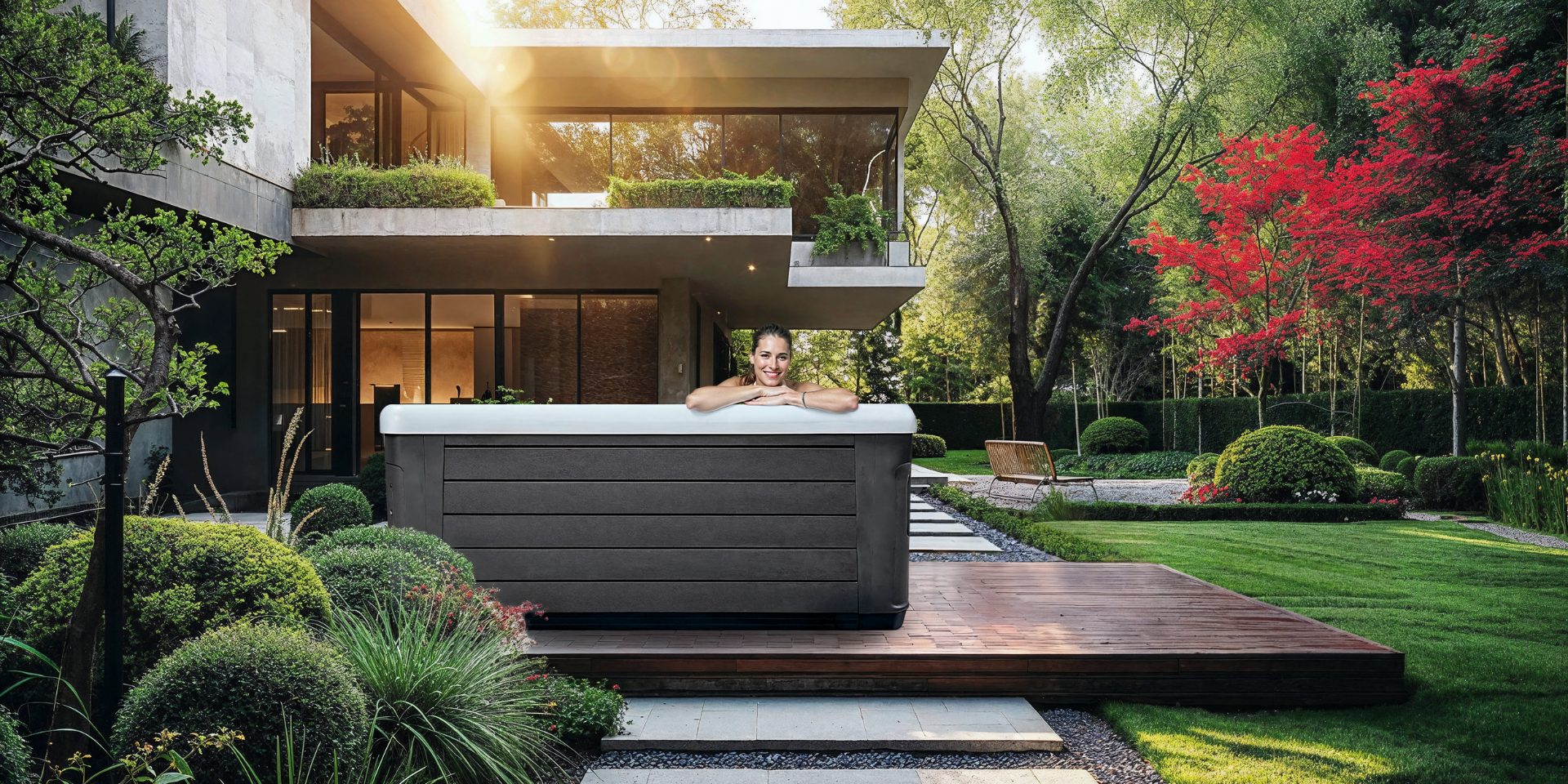 hot tub wellness at home garden