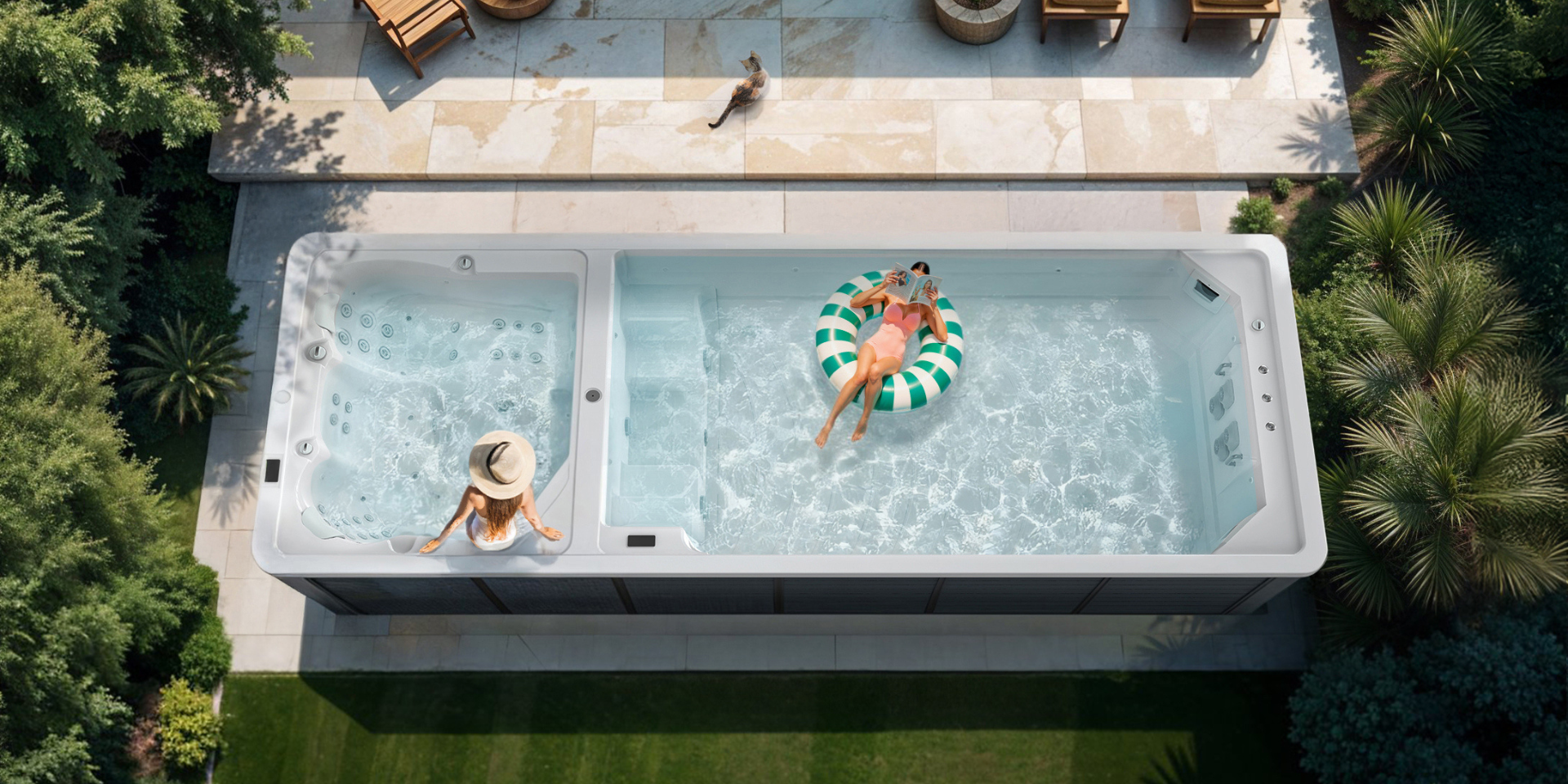outdoor swim spa