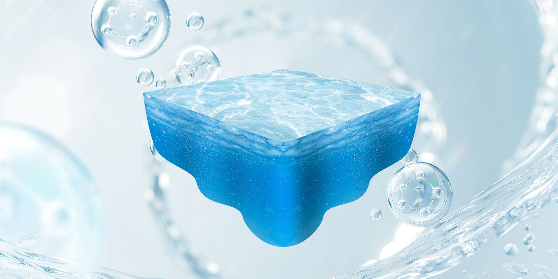 crystal water in spa hot tub