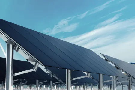 Solar panels on a large floor